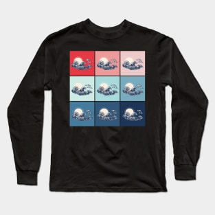 Pop Art Great Wave Vintage Japanese Kanagawa 445 Long Sleeve T-Shirt